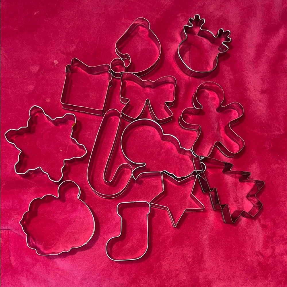 Holiday Cookie Cutter Set - Silver Metal